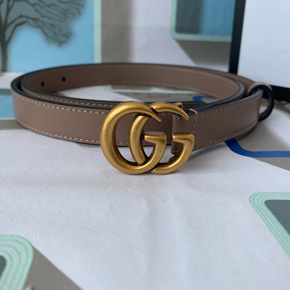 Leather belt with Double buckle